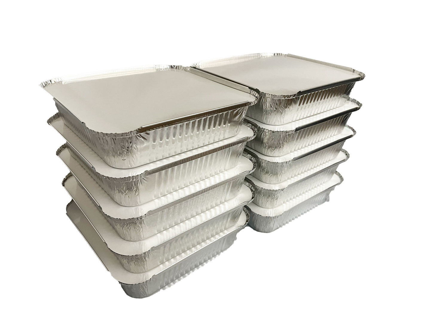 200 x Aluminium Foil Container- 9x9x2" Deep Disposable Square Tray